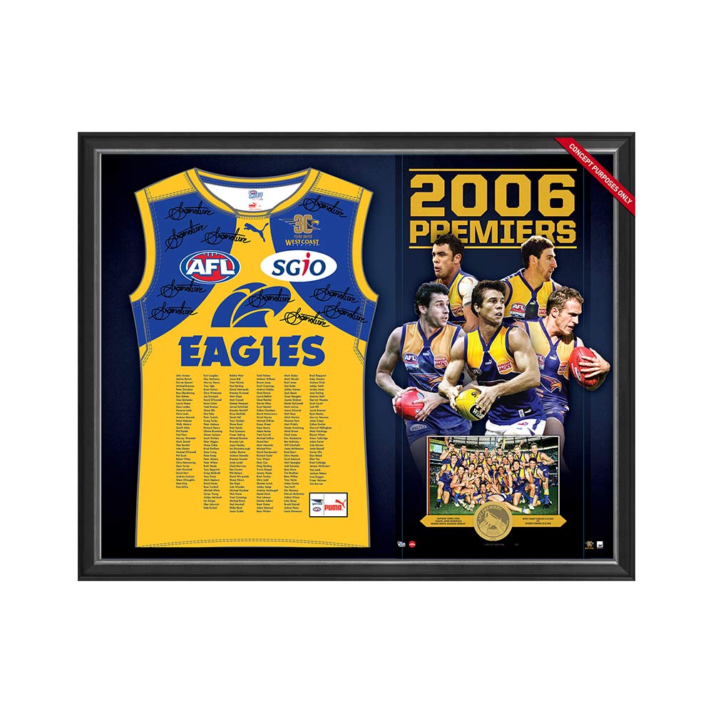 West coast sales eagles premiership jersey