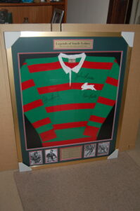 South Sydney Rabbitohs jersey personally signed John Sattler